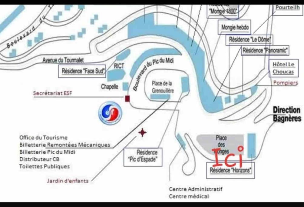 Appt chaleureux idéal pour 4 personnes au pied des pistes - draps et linges de toilette non fournis La Mongie Esterno foto